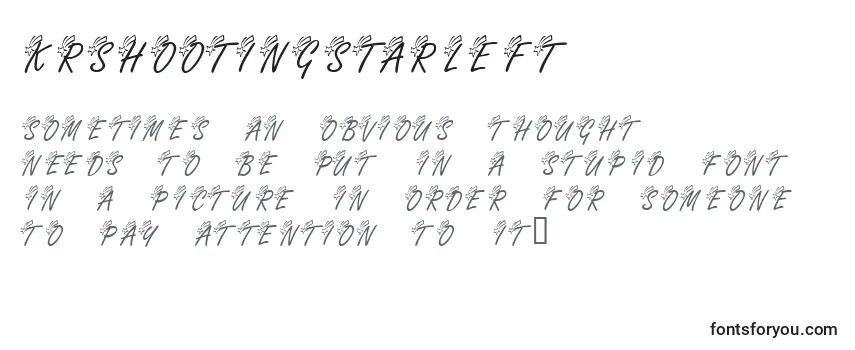 Schriftart KrShootingStarLeft