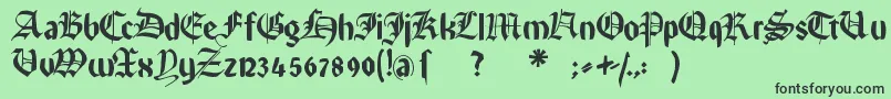 Rememberreinerfs Font – Black Fonts on Green Background