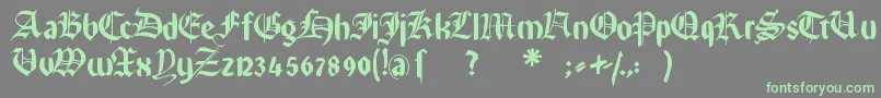 Rememberreinerfs-fontti – vihreät fontit harmaalla taustalla