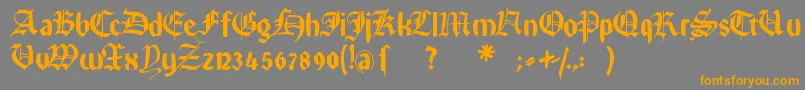 Rememberreinerfs Font – Orange Fonts on Gray Background