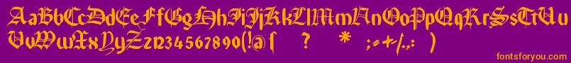 Rememberreinerfs Font – Orange Fonts on Purple Background