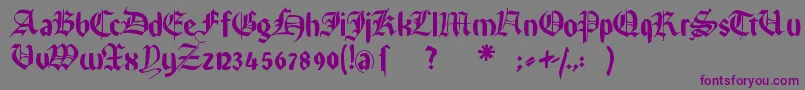 Rememberreinerfs-fontti – violetit fontit harmaalla taustalla