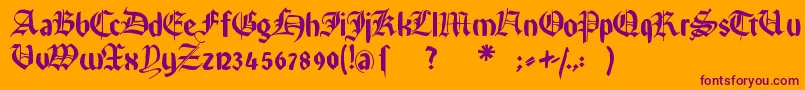 Rememberreinerfs Font – Purple Fonts on Orange Background