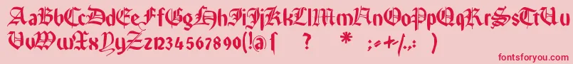 Rememberreinerfs Font – Red Fonts on Pink Background