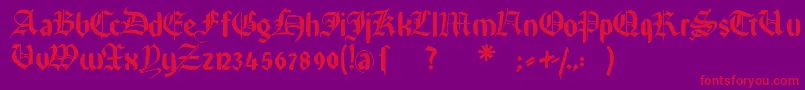 Rememberreinerfs Font – Red Fonts on Purple Background