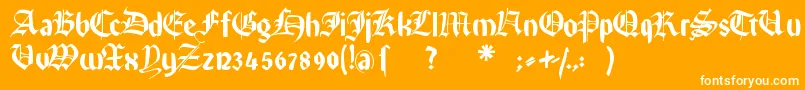 フォントRememberreinerfs – オレンジの背景に白い文字