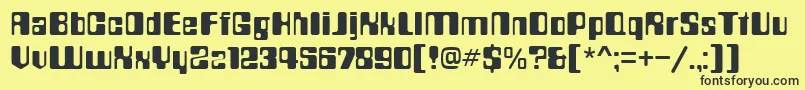 Cntdn Font – Black Fonts on Yellow Background