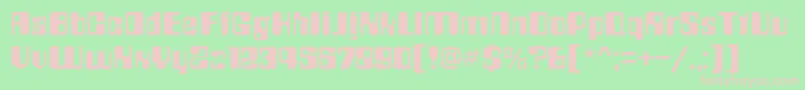 Cntdn Font – Pink Fonts on Green Background