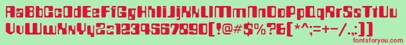 Cntdn Font – Red Fonts on Green Background