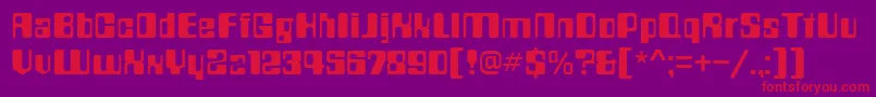 Cntdn Font – Red Fonts on Purple Background