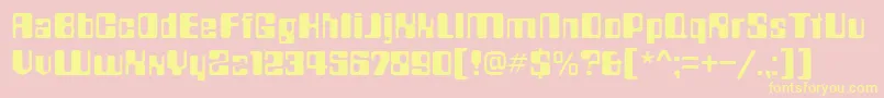 Cntdn Font – Yellow Fonts on Pink Background