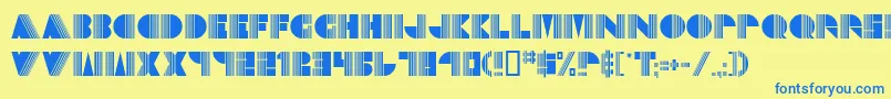 Echo ffy Font – Blue Fonts on Yellow Background
