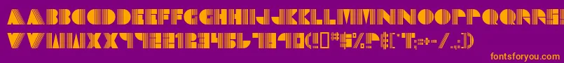 Echo ffy Font – Orange Fonts on Purple Background