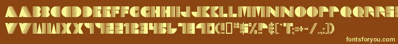 Echo ffy-Schriftart – Gelbe Schriften auf braunem Hintergrund