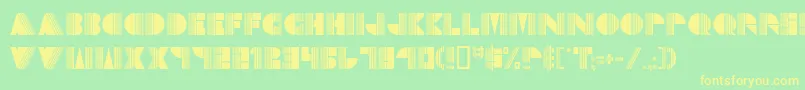 Echo ffy Font – Yellow Fonts on Green Background