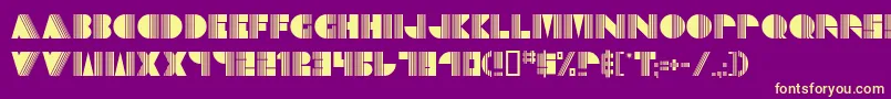 Echo ffy Font – Yellow Fonts on Purple Background