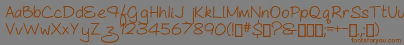 AsCuteAs...Bold Font – Brown Fonts on Gray Background