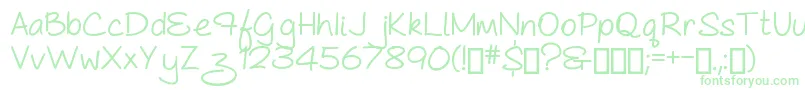 AsCuteAs...Bold Font – Green Fonts on White Background