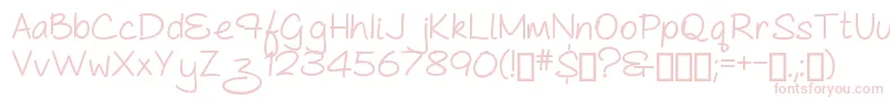 AsCuteAs...Bold Font – Pink Fonts on White Background