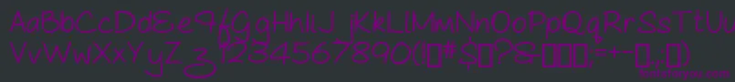 AsCuteAs...Bold Font – Purple Fonts on Black Background