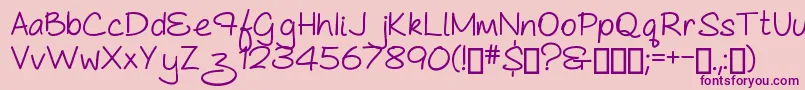 AsCuteAs...Bold-Schriftart – Violette Schriften auf rosa Hintergrund
