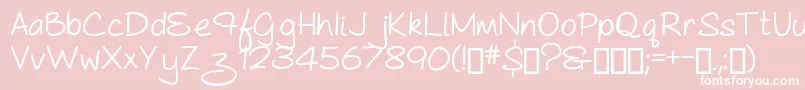 AsCuteAs...Bold Font – White Fonts on Pink Background