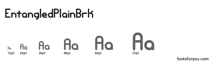 EntangledPlainBrk Font Sizes