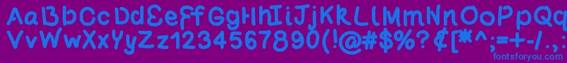 Poundcake69 Font – Blue Fonts on Purple Background