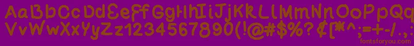 Poundcake69 Font – Brown Fonts on Purple Background