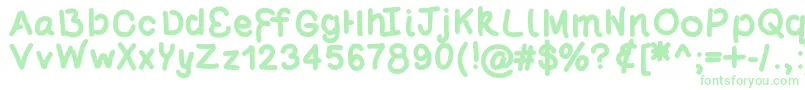 Poundcake69 Font – Green Fonts on White Background