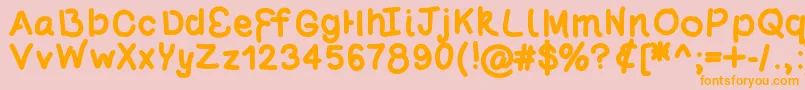 Poundcake69 Font – Orange Fonts on Pink Background