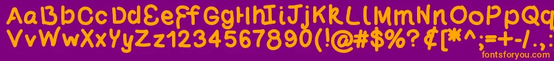 Poundcake69 Font – Orange Fonts on Purple Background