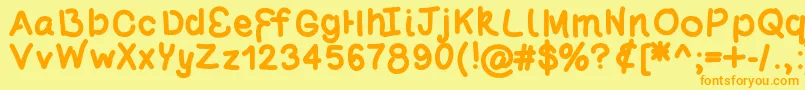 Poundcake69 Font – Orange Fonts on Yellow Background