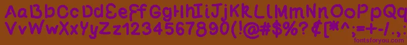 Poundcake69 Font – Purple Fonts on Brown Background