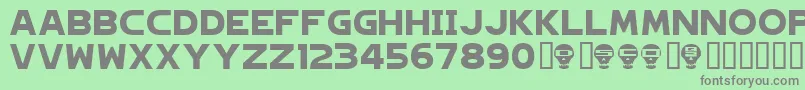 More about Hagane ffy Font Hagane ffy Font – Gray Fonts on Green Background