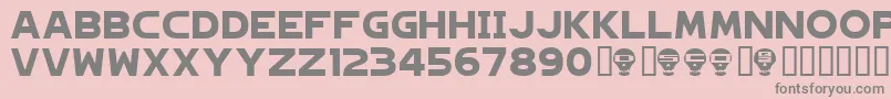 Hagane ffy Font – Gray Fonts on Pink Background