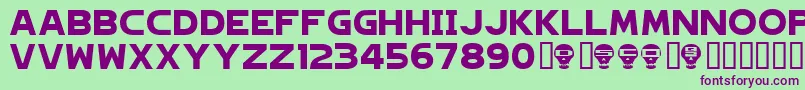 Hagane ffy Font – Purple Fonts on Green Background