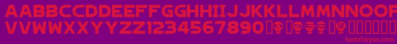 Hagane ffy Font – Red Fonts on Purple Background