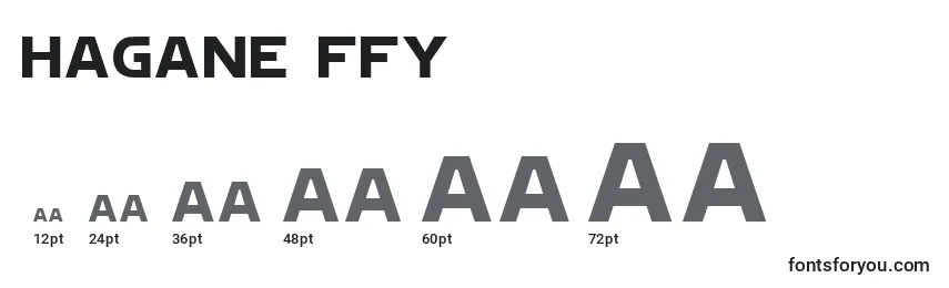 Размеры шрифта Hagane ffy