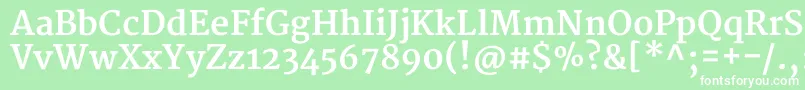 MerriweatherBold Font – White Fonts on Green Background