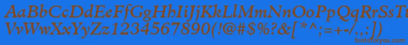 ClericSsiItalic Font – Brown Fonts on Blue Background
