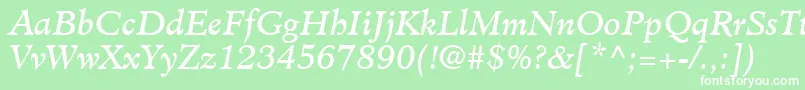 ClericSsiItalic Font – White Fonts on Green Background