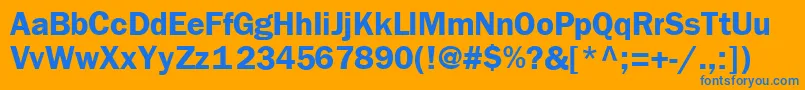 FrankfurtBold Font – Blue Fonts on Orange Background
