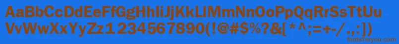 Шрифт FrankfurtBold – коричневые шрифты на синем фоне