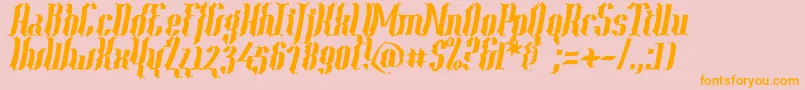 ContextScrambledHeavy Font – Orange Fonts on Pink Background