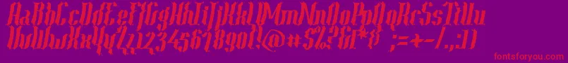 ContextScrambledHeavy Font – Red Fonts on Purple Background