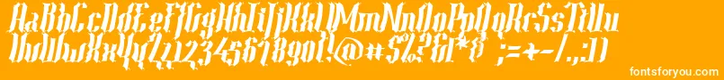 ContextScrambledHeavy Font – White Fonts on Orange Background