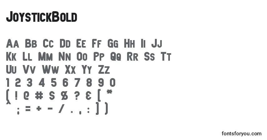 A fonte JoystickBold – alfabeto, números, caracteres especiais