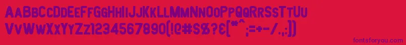 JoystickBold Font – Purple Fonts on Red Background