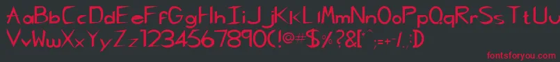 CelinaRegular Font – Red Fonts on Black Background